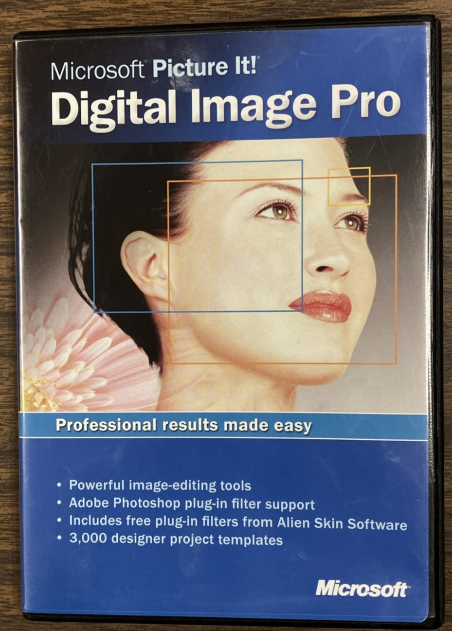 Microsoft Picture It! Digital Image Pro Version 7.0 – 2 CD Set – Photo Editing