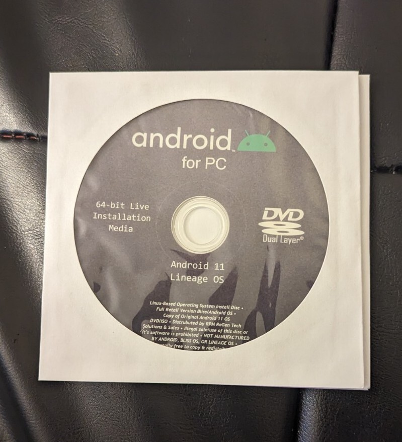 Android 11 PC Installation Disc: BOOTABLE ANDROID 11 DVD RELEASE Bliss OS X86+64