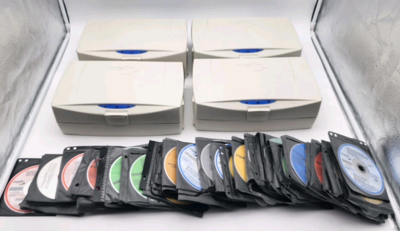 400 Discs Microsoft MSDN DVD CD Software Lot 2000-2008 w/ MSDN Cases