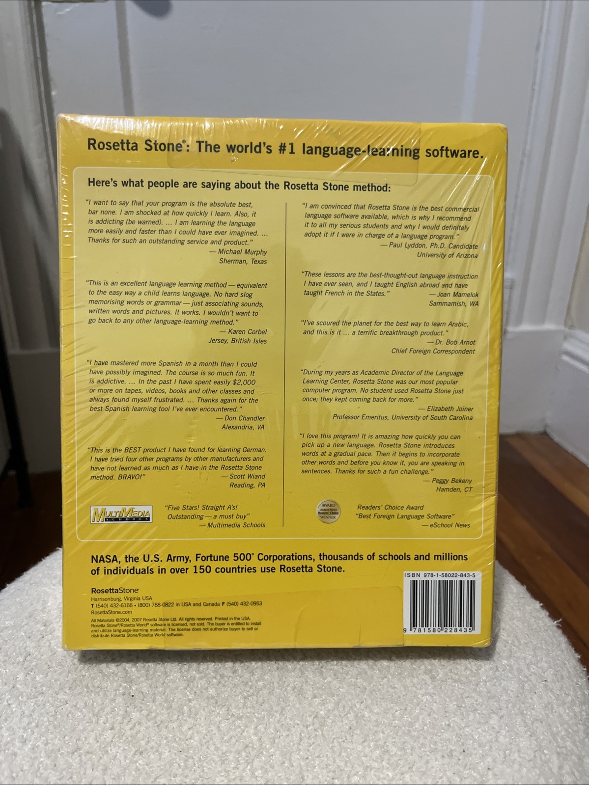 Rosetta Stone, Italian, Level 1, Version 3, WIN/MAC CD-ROM, Personal Edition