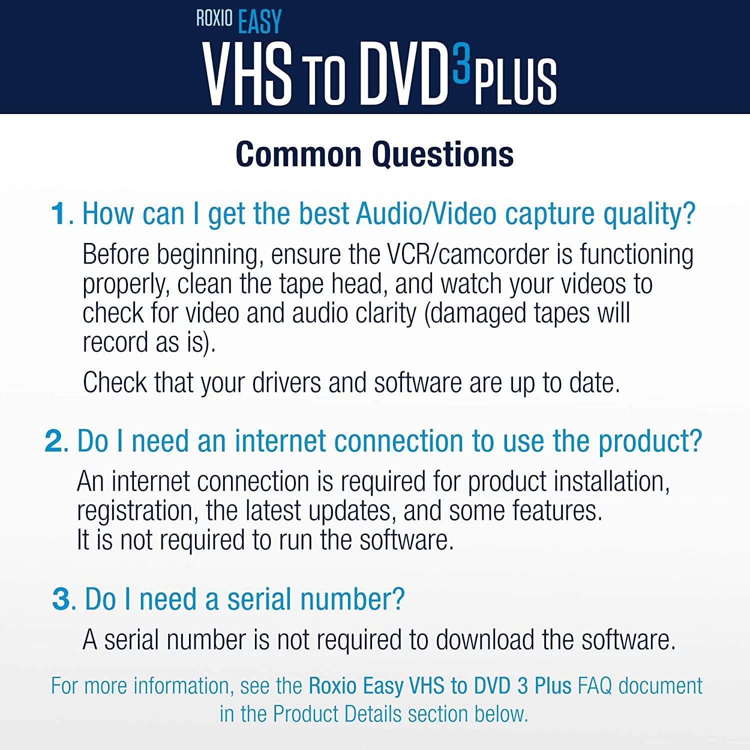 Roxio Easy VHS to DVD 3 plus | VHS, Hi8, V8 Video to DVD or Digital Converter |