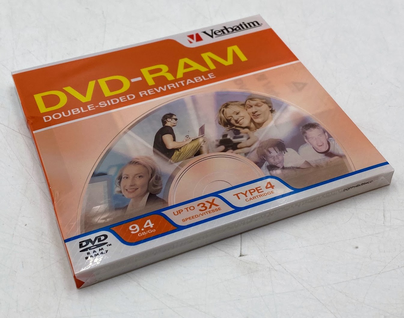 Verbatim 95003 DVD-RAM 9.4GB Double-Sided 3x Rewritable Disc Type 4 Cartridge​