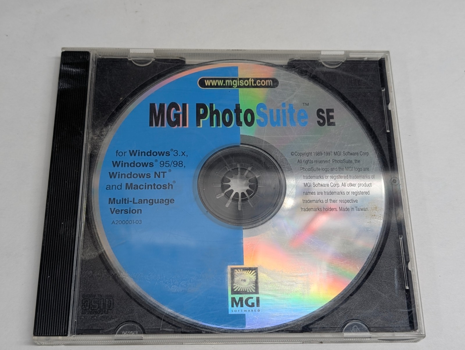 MGI PhotoSuite SE PC Software Installation CD ROM Windows 3.1 95 98 NT Macintosh