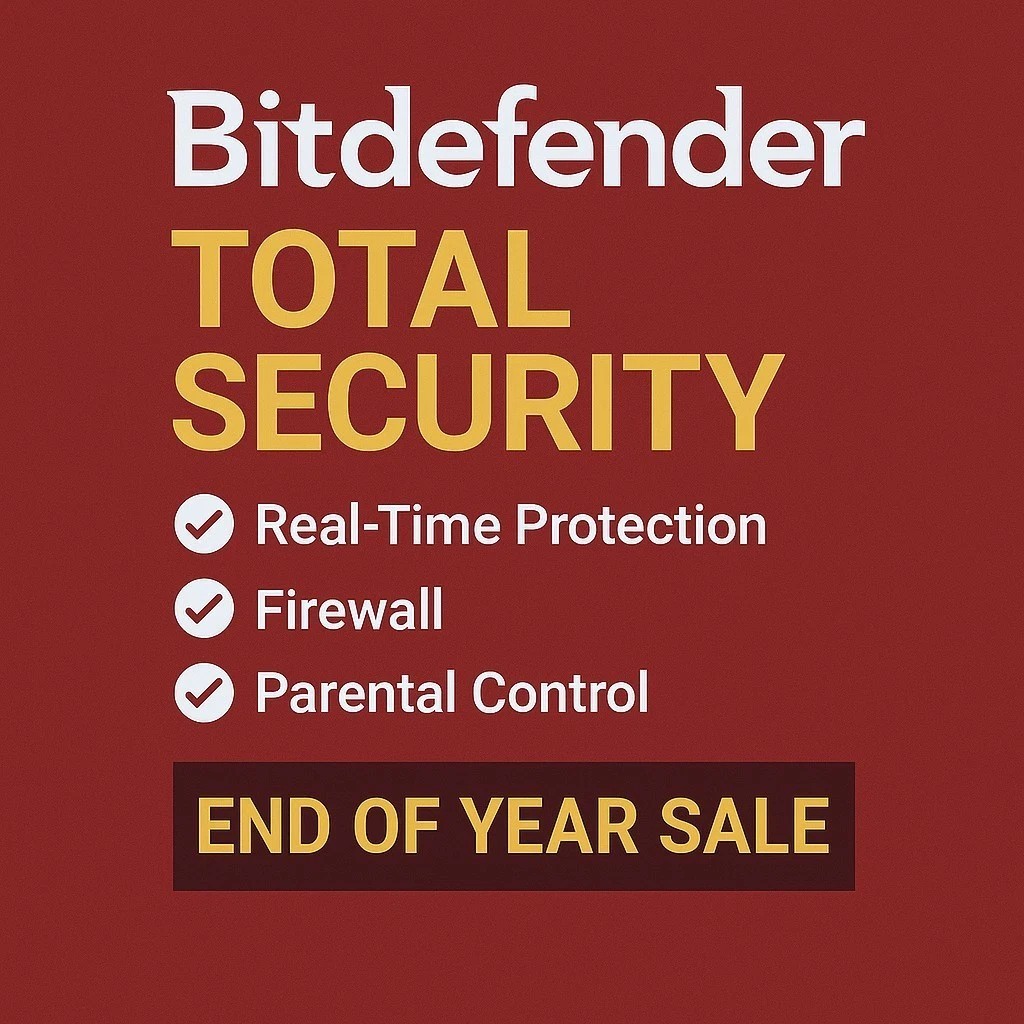 Bitdefender Total Security – 3 Years 6 Devices (Windows, MAC, Android)