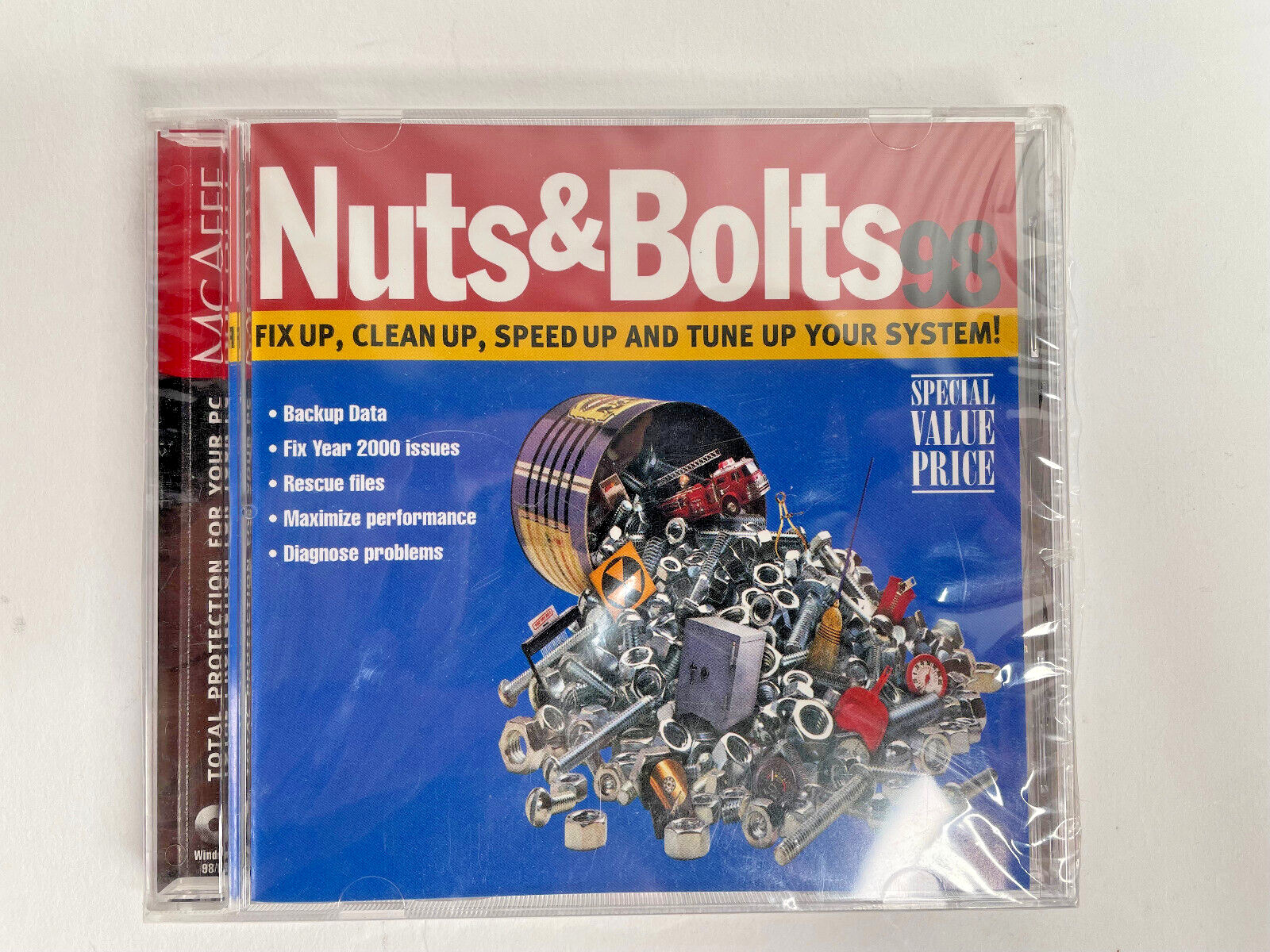 McAFEE Nuts & Bolts 98, Utility Suite for Windows 95/98 | NEW, UNOPENED