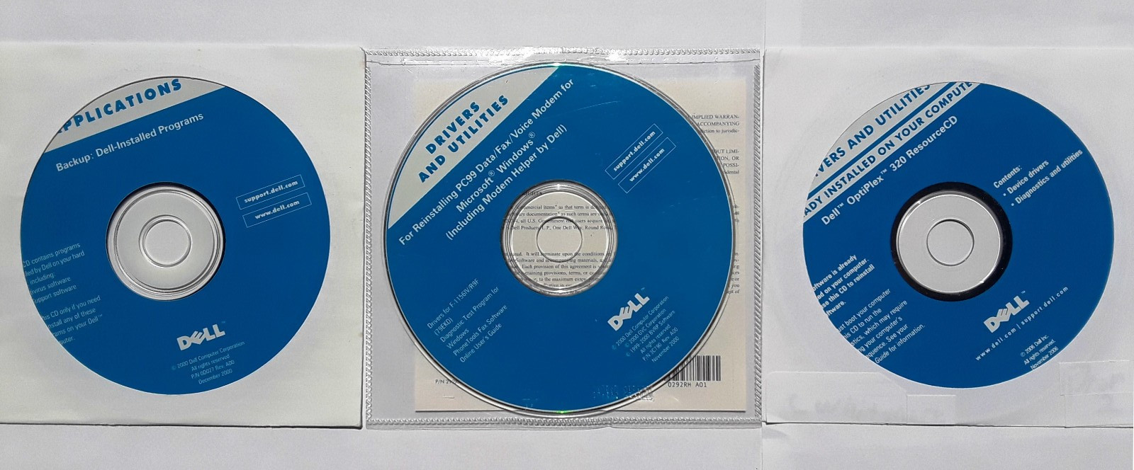 Lot of 3 Dell Reinstallation Discs NEW SEALED/MINT UNUSED **look**