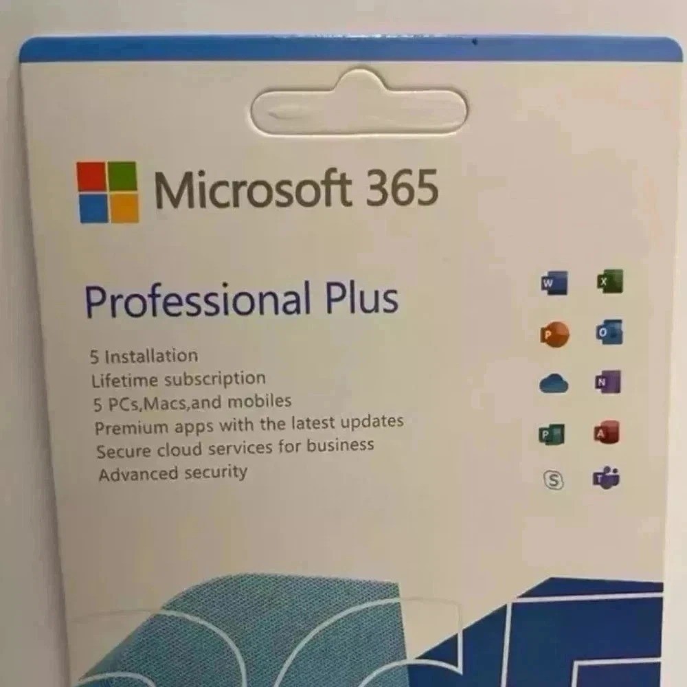 Microsoft 365 Professional– 5 PC or Mac lifetimeLicense –USB media