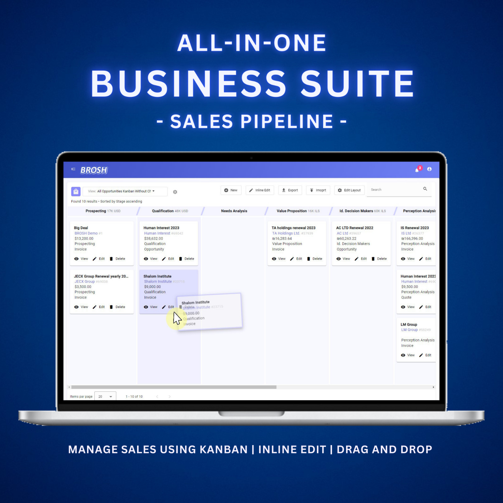 All-In-One Business Suite, marketing automation, E-Sign, Mass email+whatsup