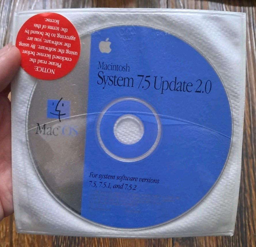 Mac OS 7.5 Update 2.0 • Macintosh Operating System Installer CD-ROM Disc Only