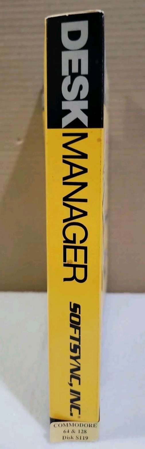 C64 Desk Manager Softsync, Inc. – Commodore 64/128 5.25 Disk – Complete