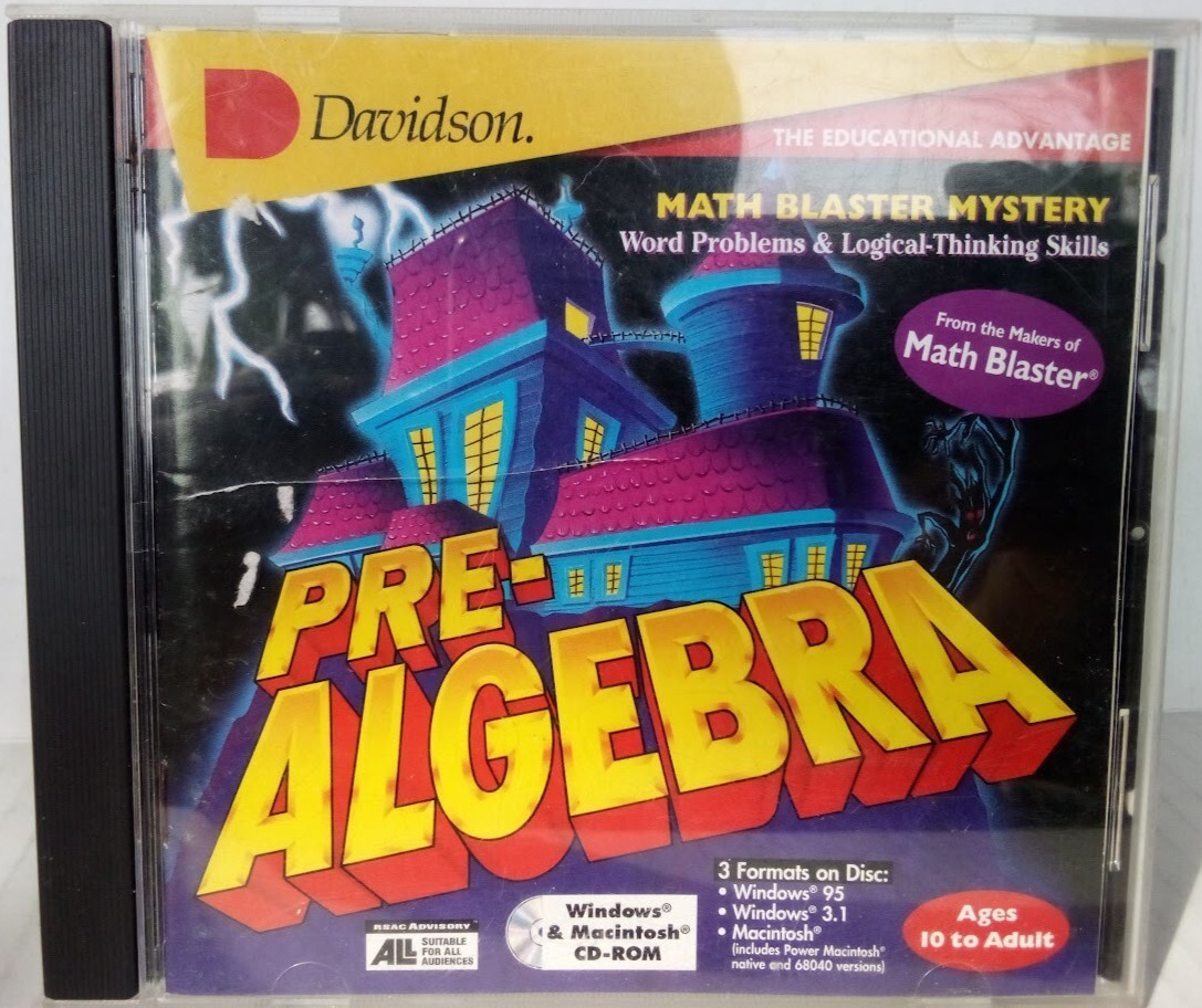 Pre- Algebra Word Problems and Logical Thinking Skills by Davidson CD-ROM 1994