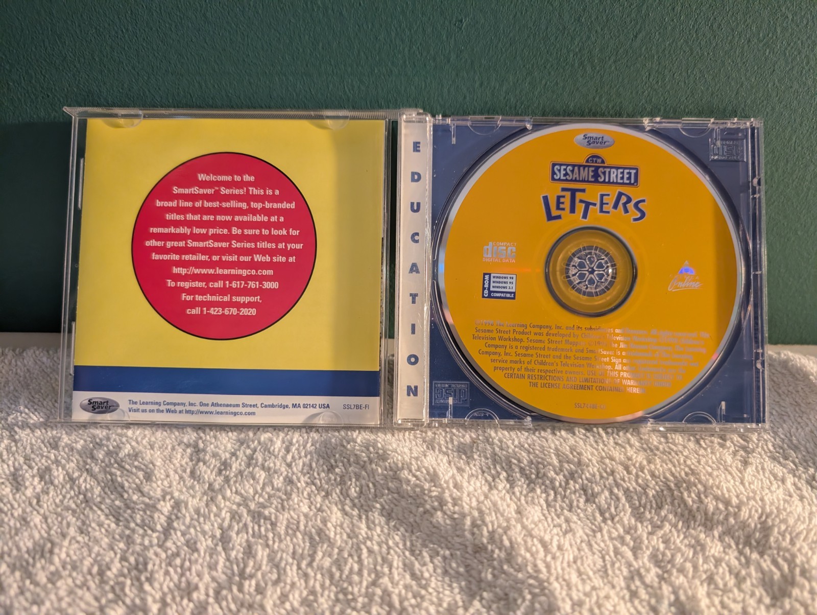 The Learning Company Sesame Street Letters Early Learning CD Windows 3.1/95/98