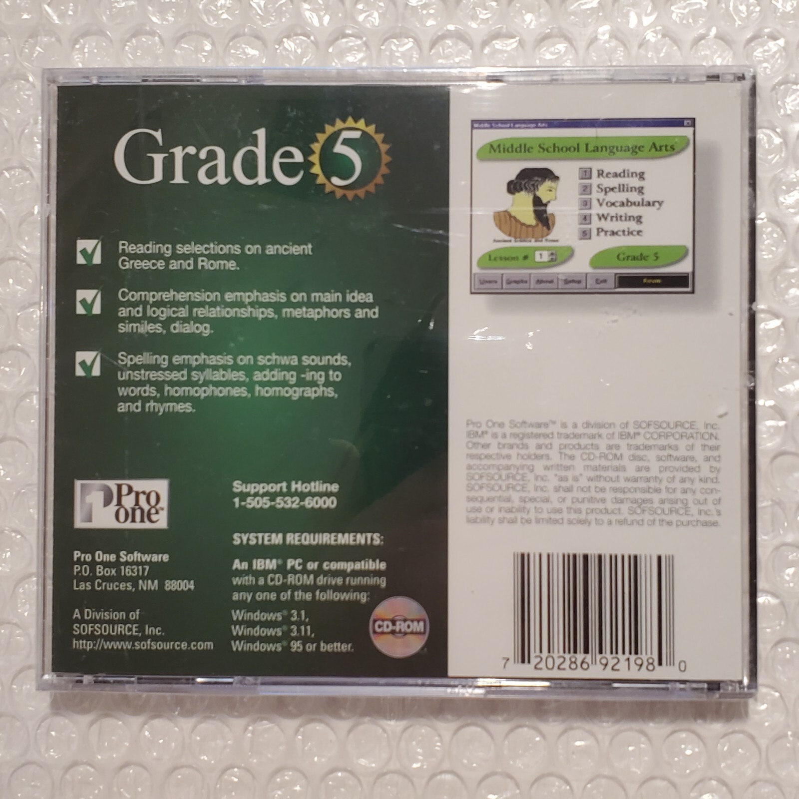 Grade 4&5 Middle School Language Arts PC CD-ROM Software DVD Sealed Bundle