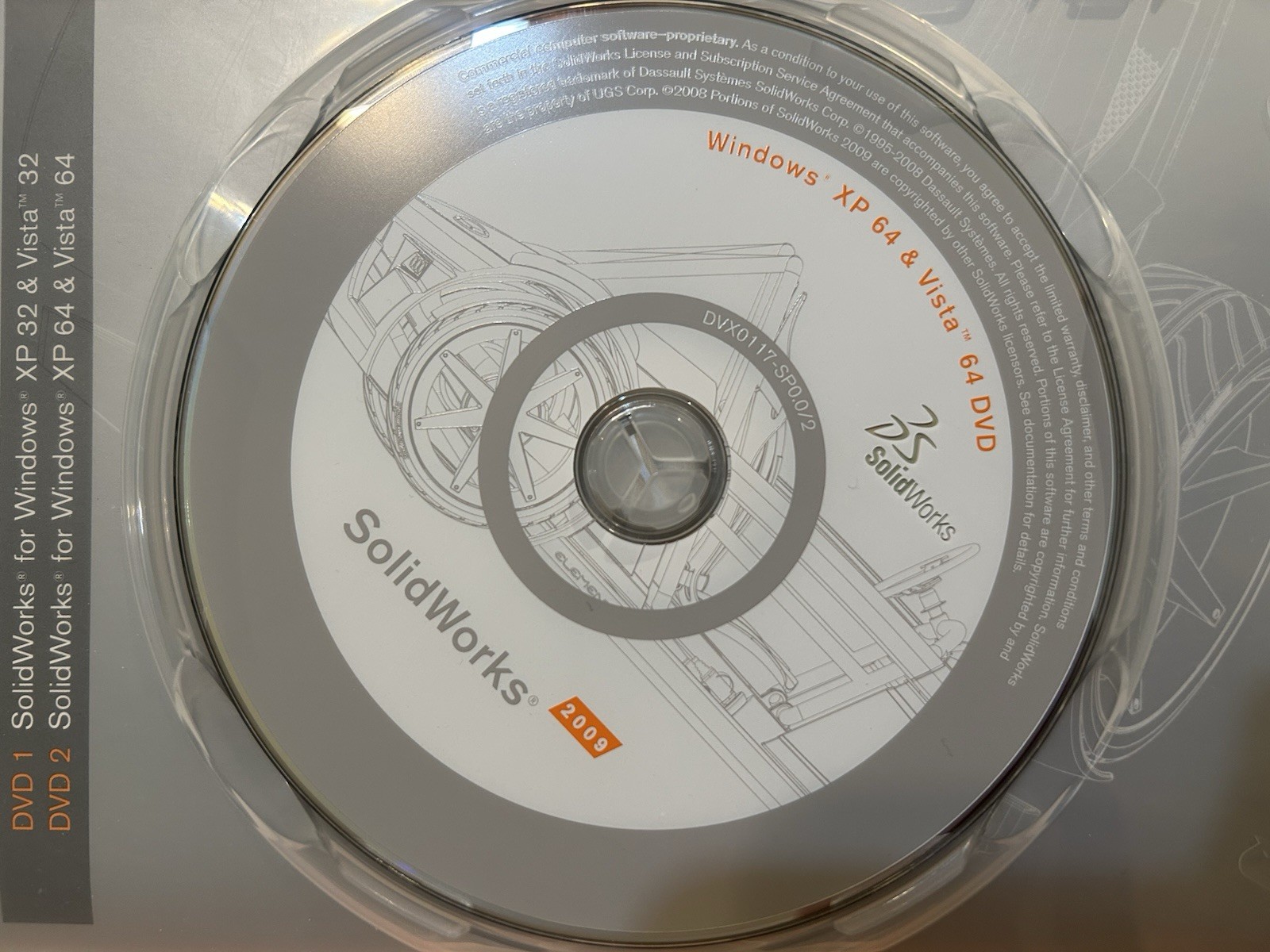 SOLIDWORKS 2009 x 2 Discs – No Serial Numbers