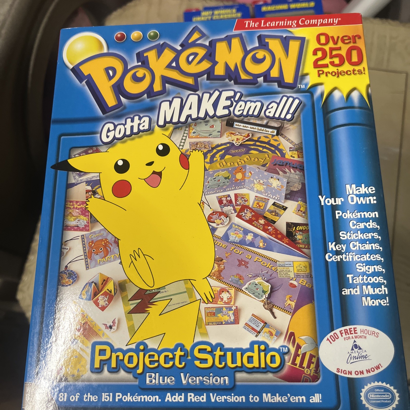 Pokemon Gotta Make’em All Project Studio Blue Version Windows In Box Unopened