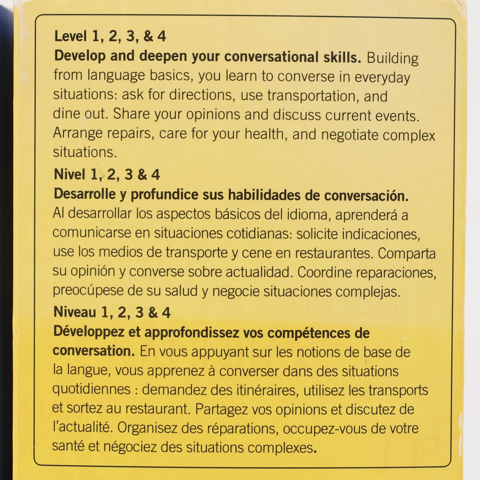 Rosetta Stone French Levels 1 2 3 & 4 TOTALe Version 4 Windows Mac 9781617165696