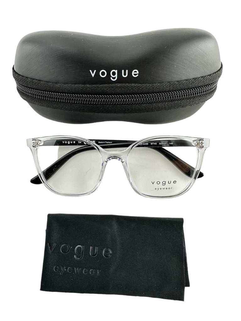 Vogue Eyewear NEW Transparent & Black Eyeglasses 52-17-140 Fashion Frames VO5356