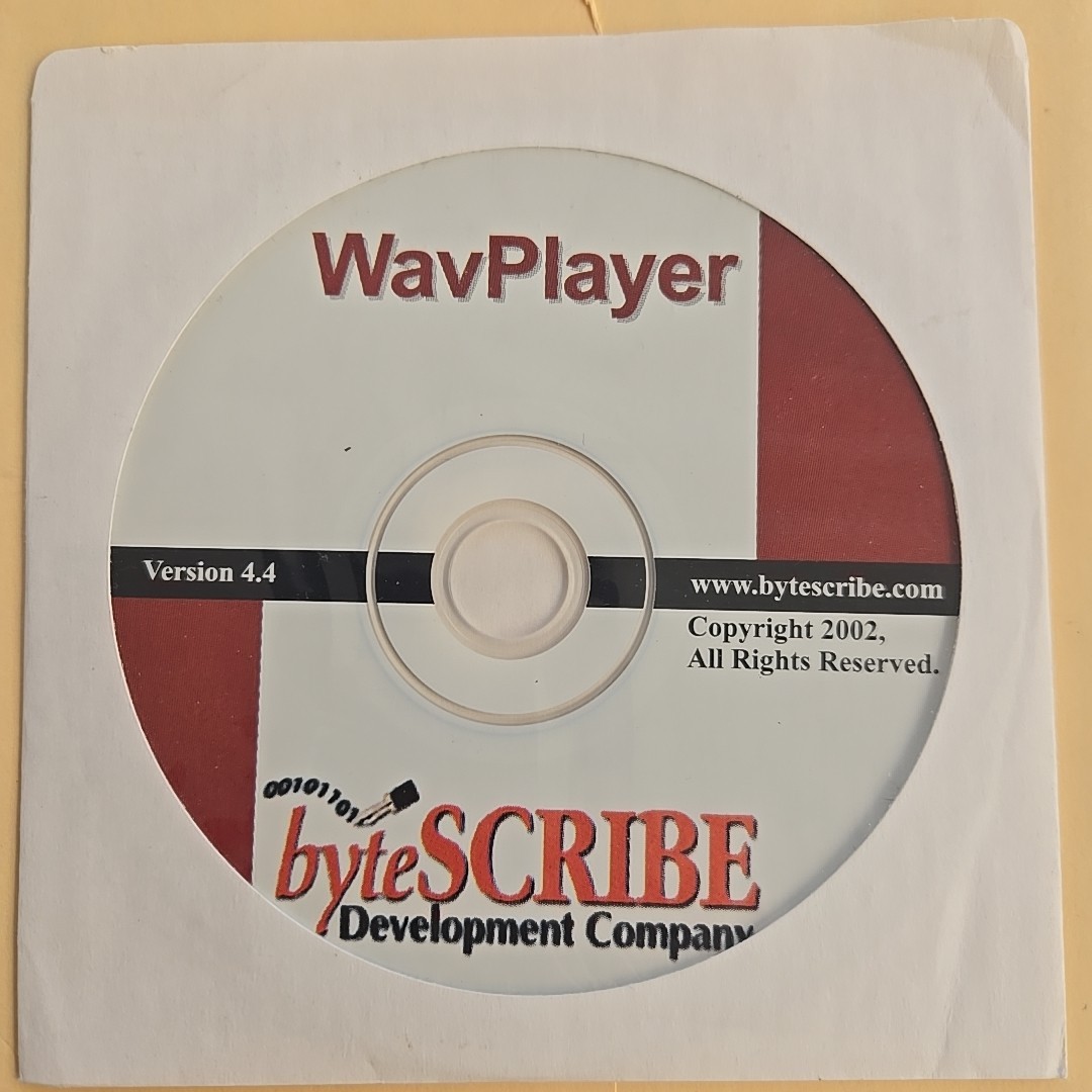 byteSCRIBE WavPlayer Version 4.4 w/ Product Serial Number
