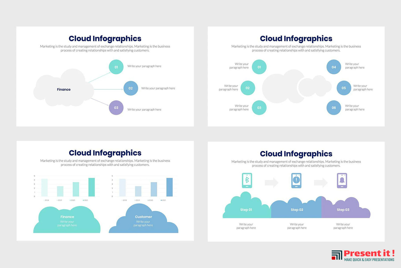 Clouds Infographic Templates