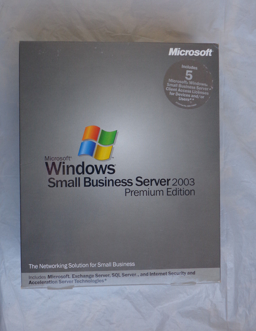 Microsoft Windows Small Business Server 2003 Premium RETAIL w’ 5 CAL Sealed Box