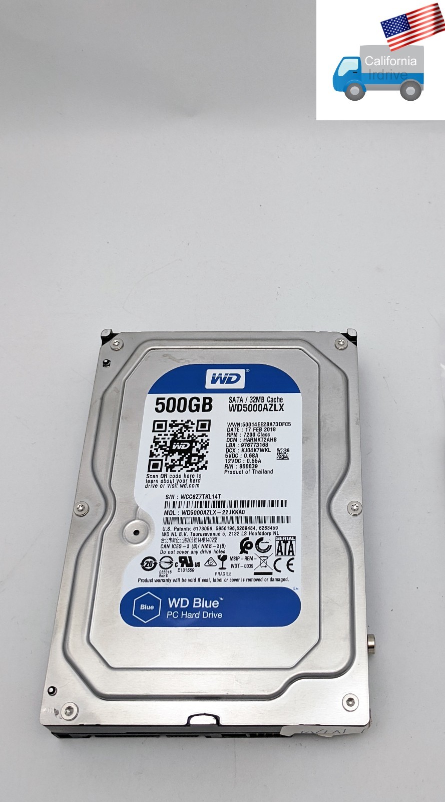 WD Blue WD5000AZLX 500GB 7200RPM SATA III HDD Ubuntu 24.04.2LTS 64bit Bootable