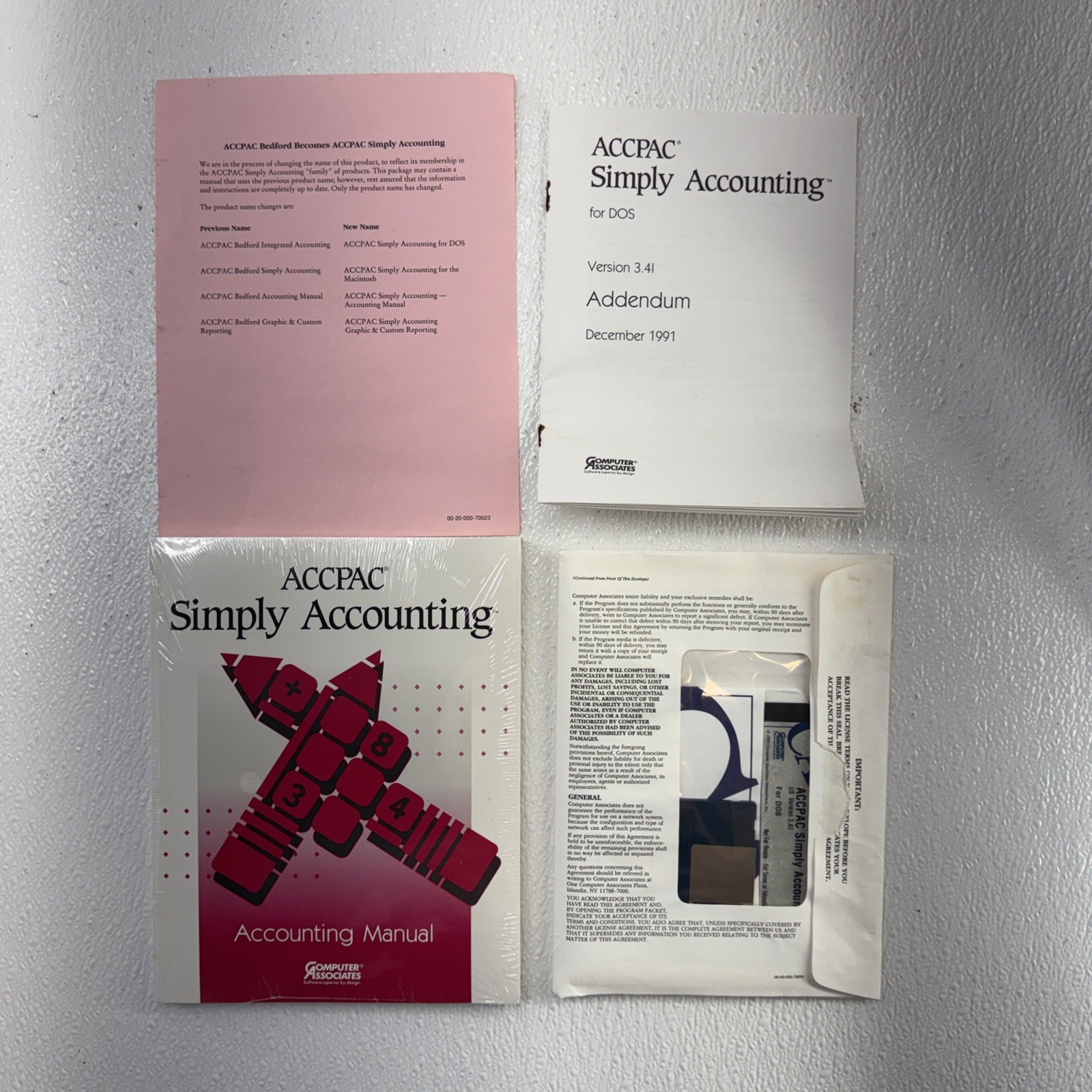 ACCPAC Simply Accounting for Windows Computer Associates 1991 Demo Copy OPENED