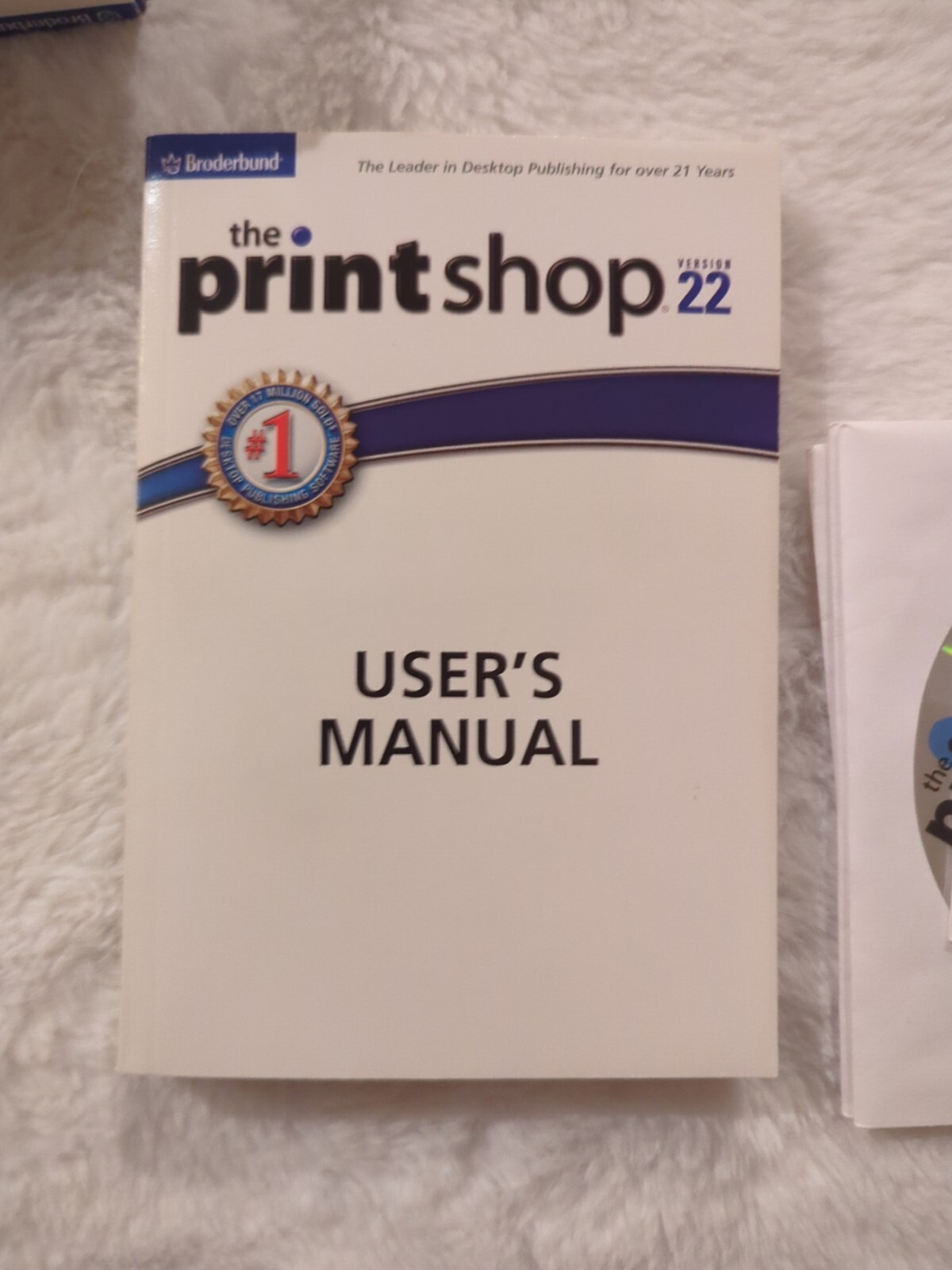 Print Shop Deluxe Version 22 + 348 Page Manual & Box 4 CD Set Win 2000/XP