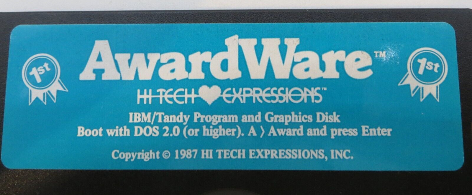 5.25″ Floppy Disc AwardWare HiTech Expressions IBM/Tandy Program & Graphics