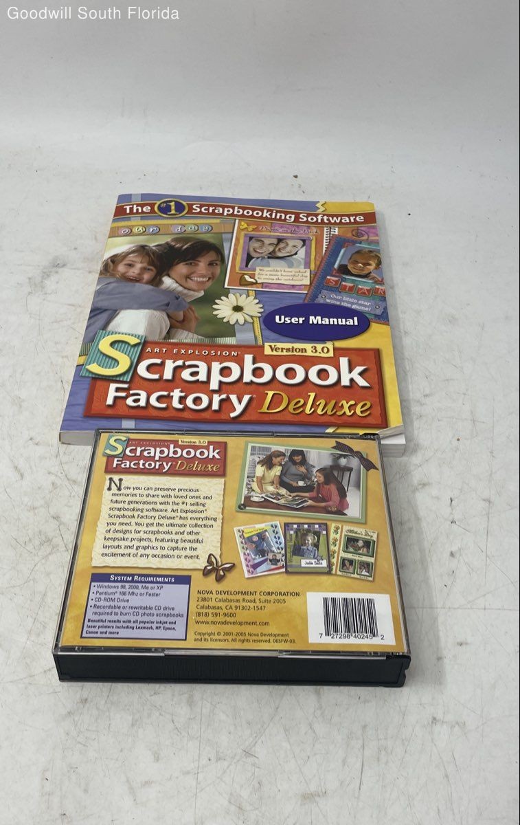 Nova Development Scrapbook Factory Deluxe 3.0 Art Crafts Software Not Tested
