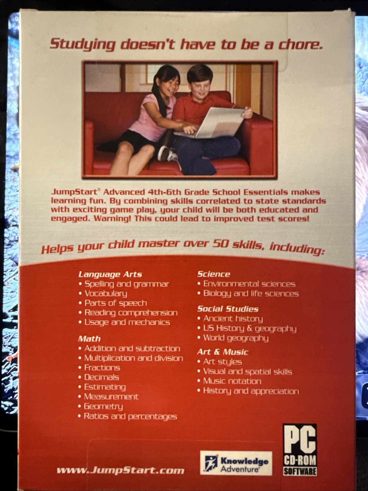Jump Start Adventures 4th-6th Grade PC CD-ROM Teach Age 8-12 Users Guide