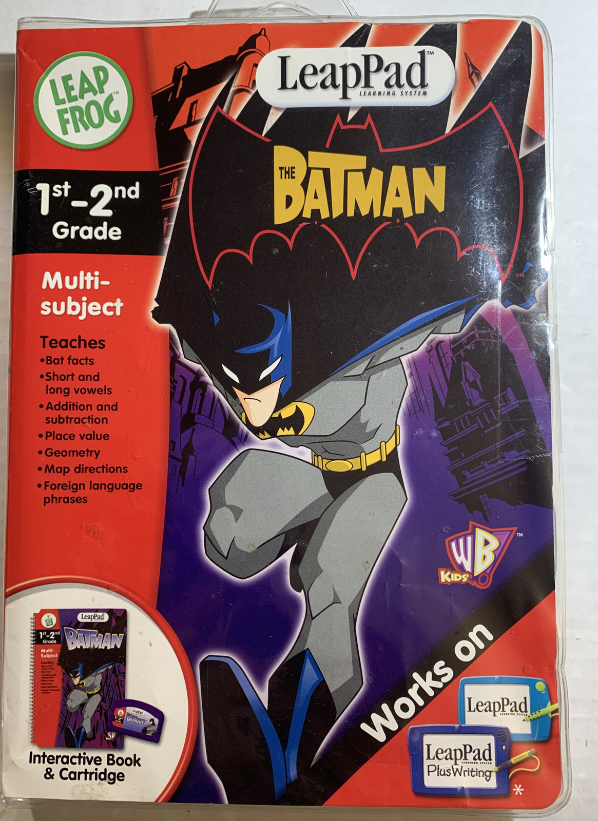 Leap Frog-The Batman 1st to 2nd grade￼ Book And Cartridge W/case