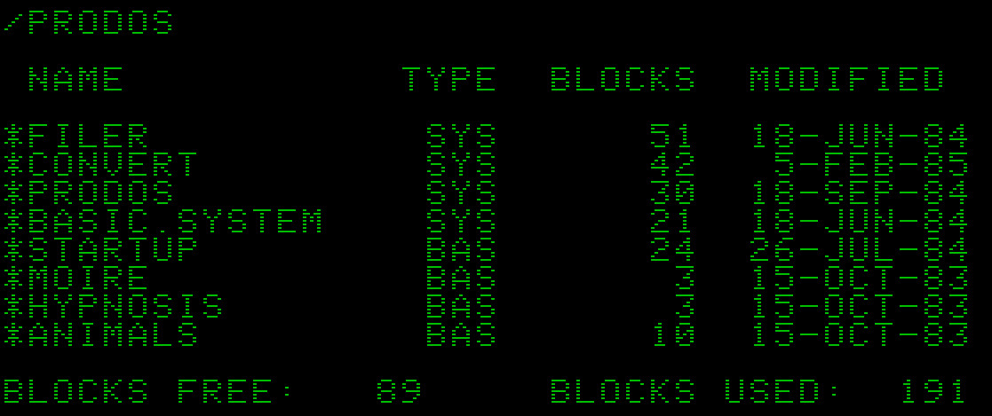 Apple II Professional Disk Operating System: ProDOS 8 v2.0.3 5.25” 2-in-1 Disk