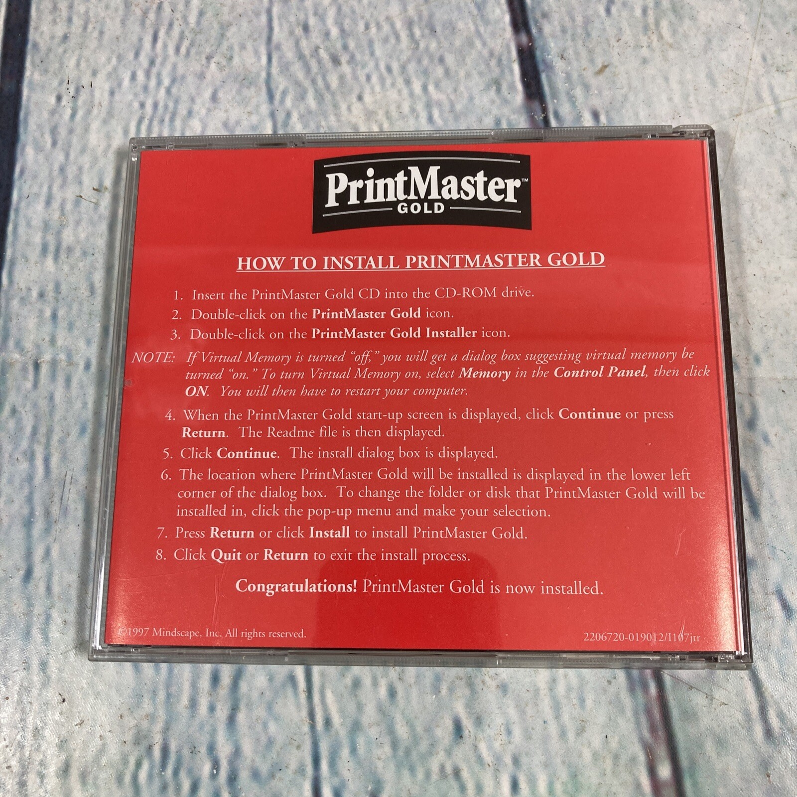 Vintage Print Master Gold Publishing Suite CD Software – For Macintosh 1997