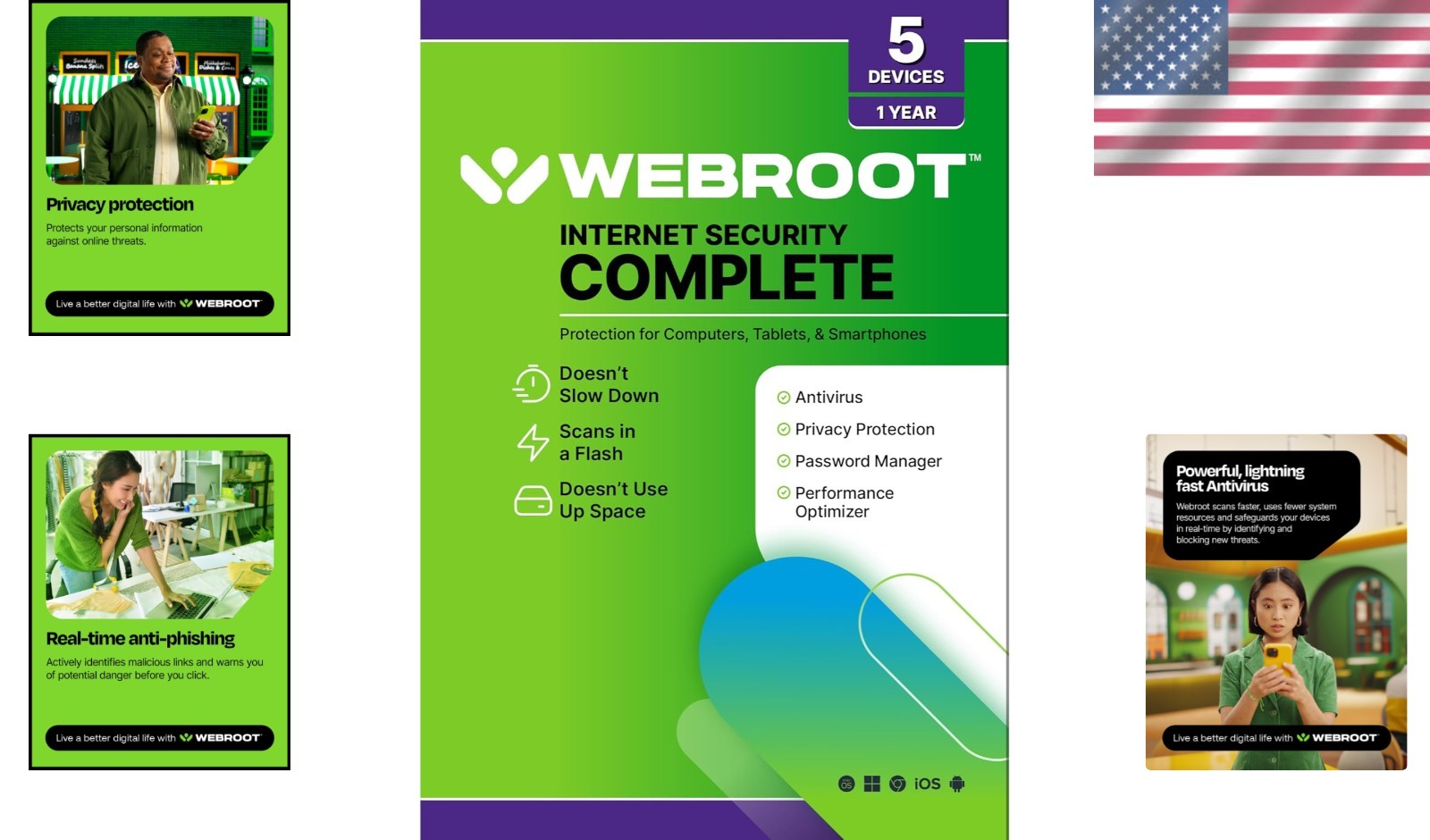 Internet Security Complete 2025: 5 Devices Antivirus & Cloud Backup Solution