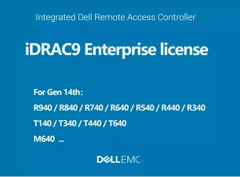 IDRAC7/8/9 Enterprise License Permanent idrac for PowerEdge 12th 13th 14th 15th
