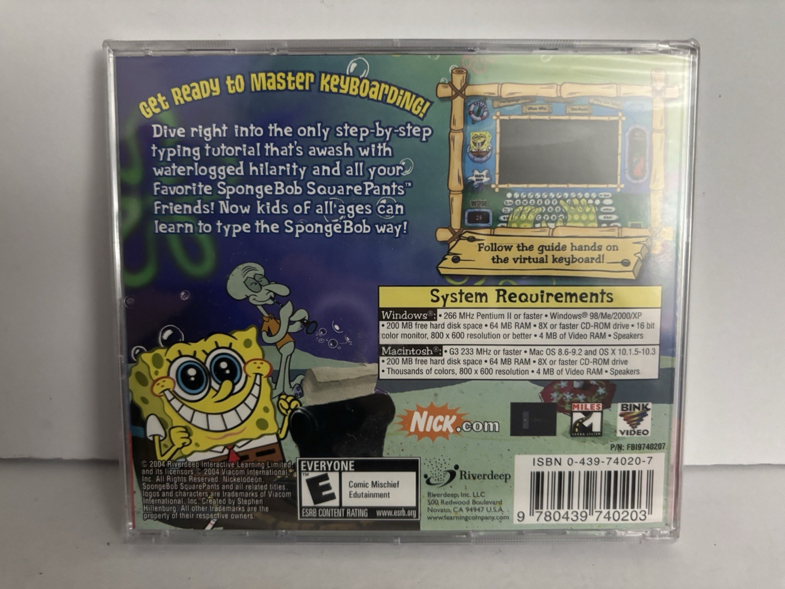 Spongebob Squarepants Typing WIN/MAC CD ROM Keyboarding Brand New & Sealed