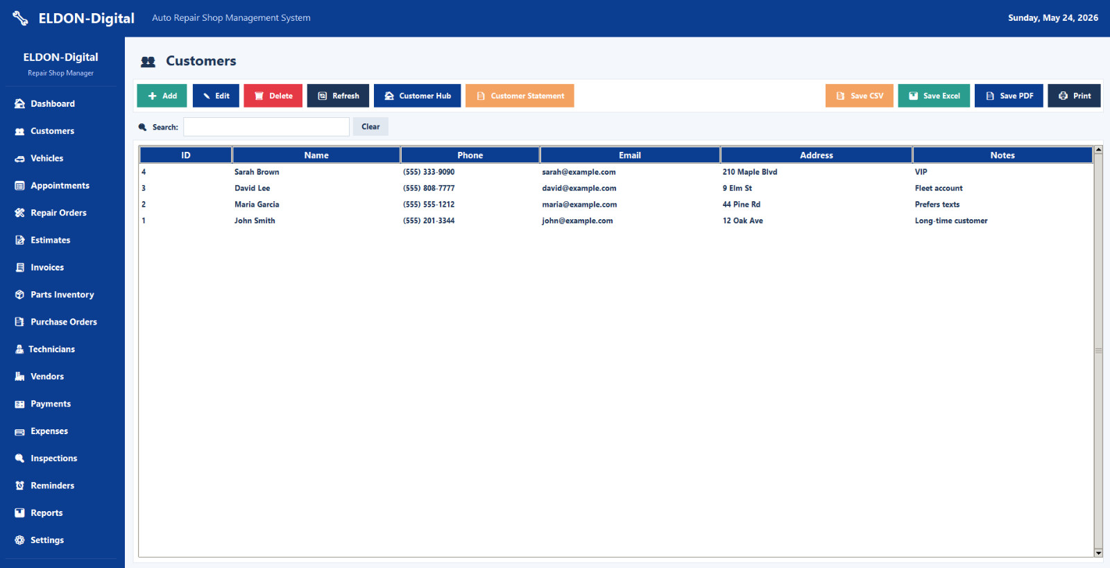 Auto Repair Shop Management Software USB Invoices Estimates Inventory PC MAC