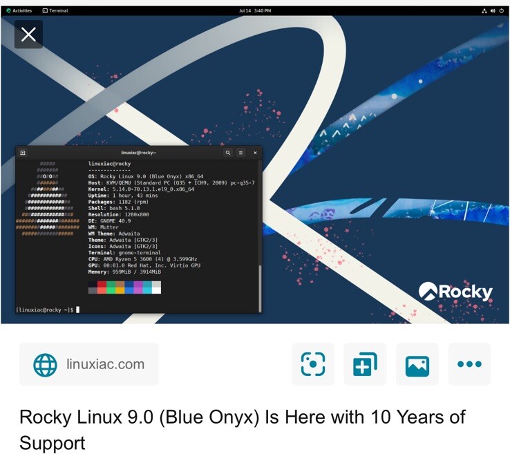 Rocky OS MATE spin Linux AMD64 4gb Key For Desktop RHEL USA Puerto Rico