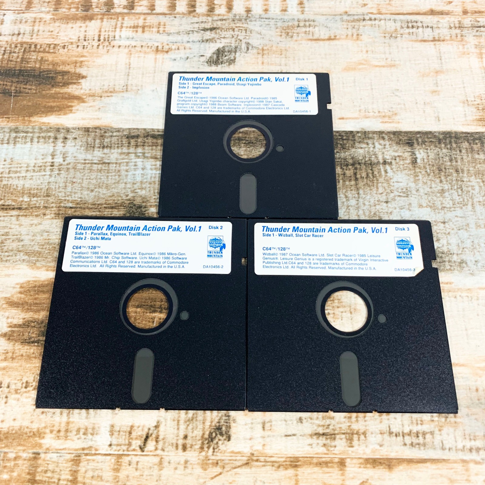 THUNDER MOUNTAIN ACTION PAK VOL 1 (Commodore 64) 5.25″ Disks – 10 Games