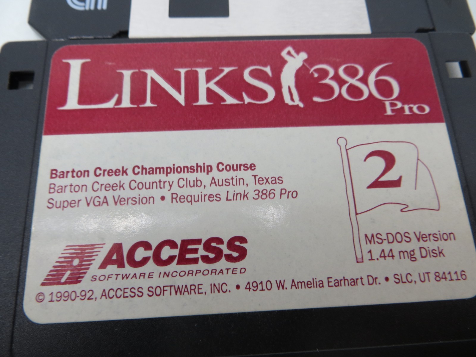 LINKS 386 PRO + Barton Creek Championship Course 3.5″ Floppy Disks computer game