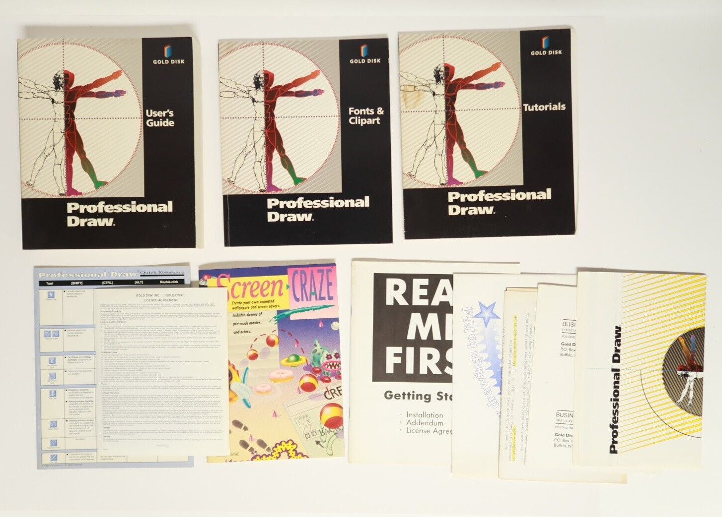 Professional Draw Gold Disk PC Vintage Computer Program Software 3.5″ Hard Disk