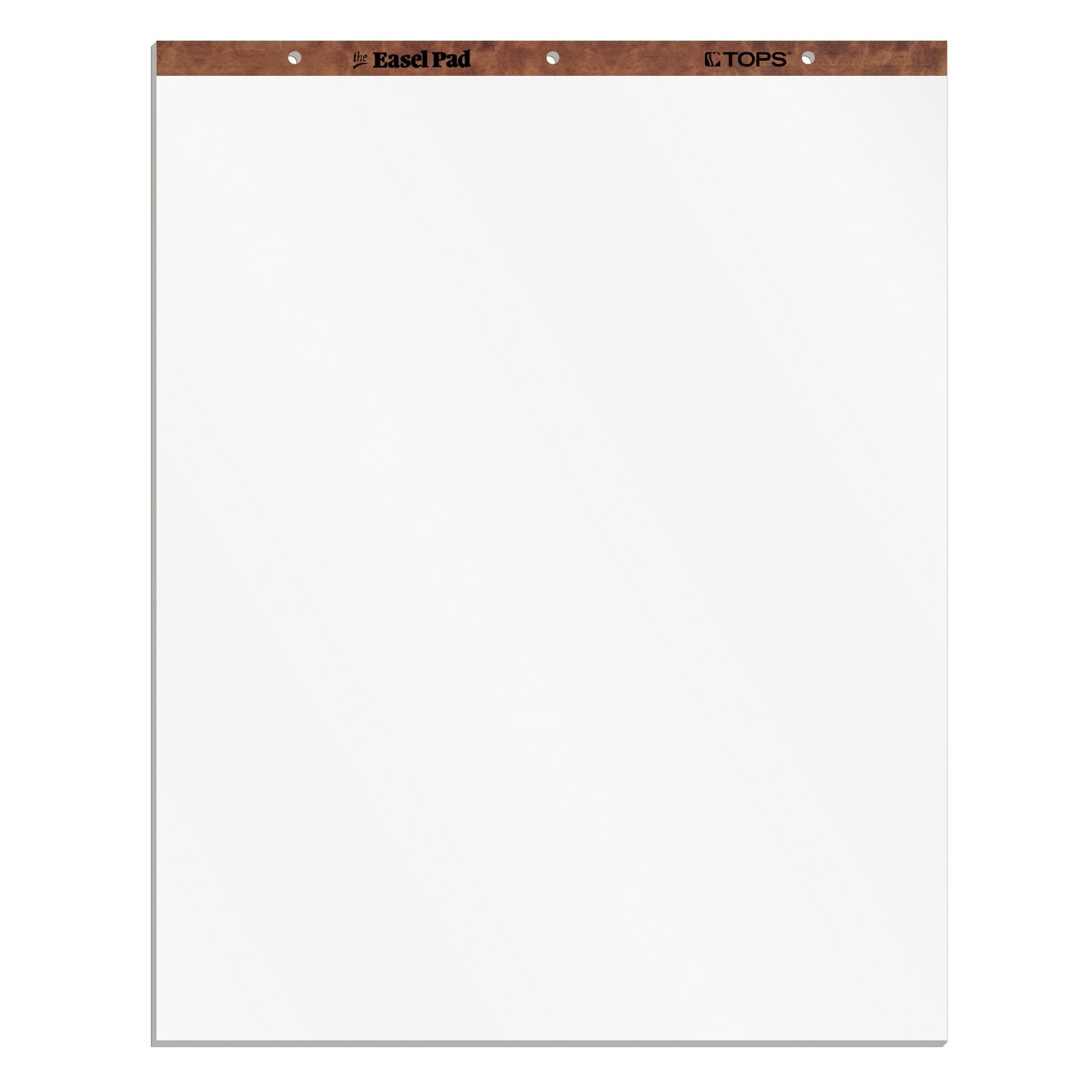 Tops Standard Easel Pads 3-Hole Punched 27 X 34 Inch Plain White 50 Sheets/Pad