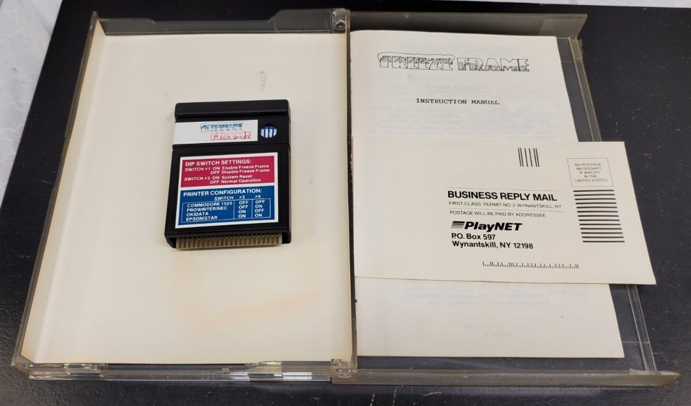 Vintage – Commodore 64, Freeze Frame Cartridge, Screen Dump, From Cardco – READ