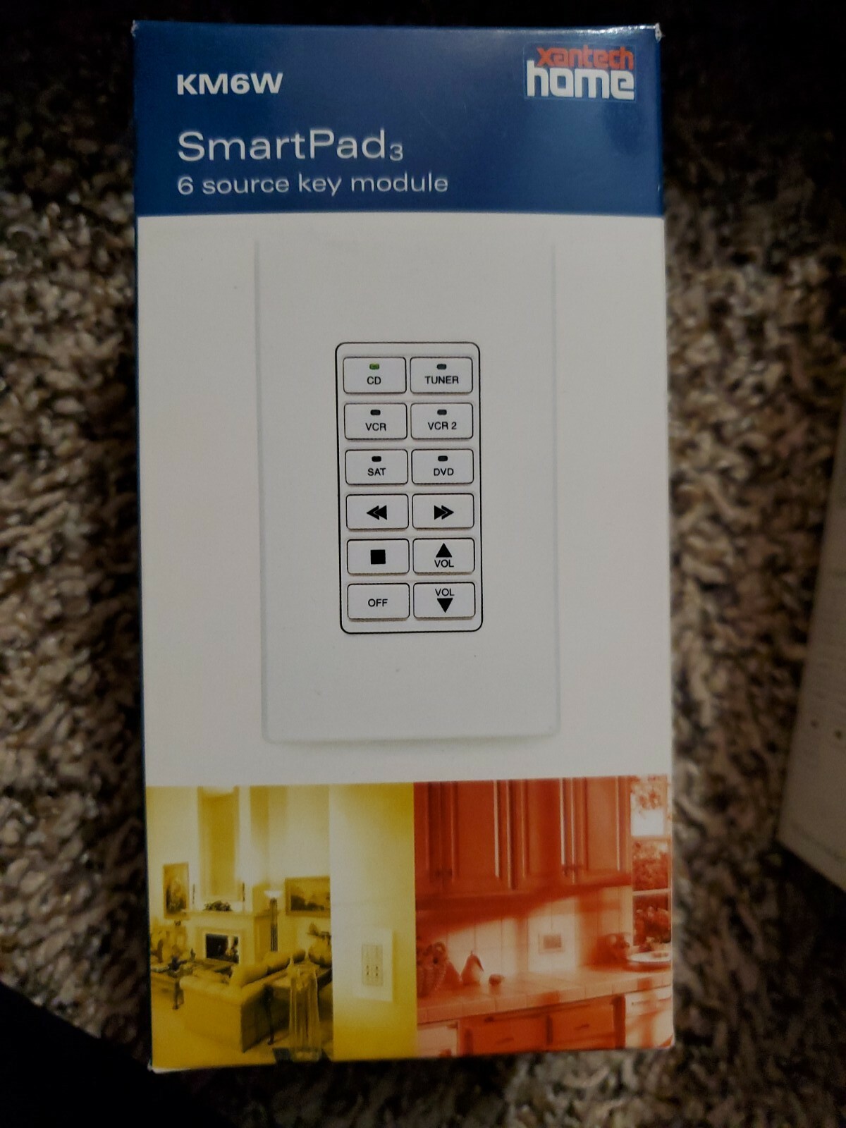 Xantech Home KM6W SmartPad3 6 Source Key Module White 6 Basic Functions