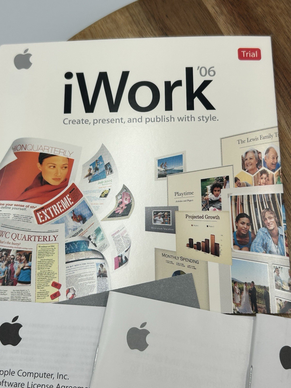 Apple Mac OS X Tiger 10.4 Retail Box OEM with iWork Trial Install Disk New Open