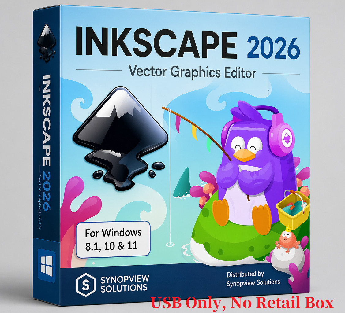 Inkscape Pro Illustrator – Vector Graphic Design Software for Windows on USB