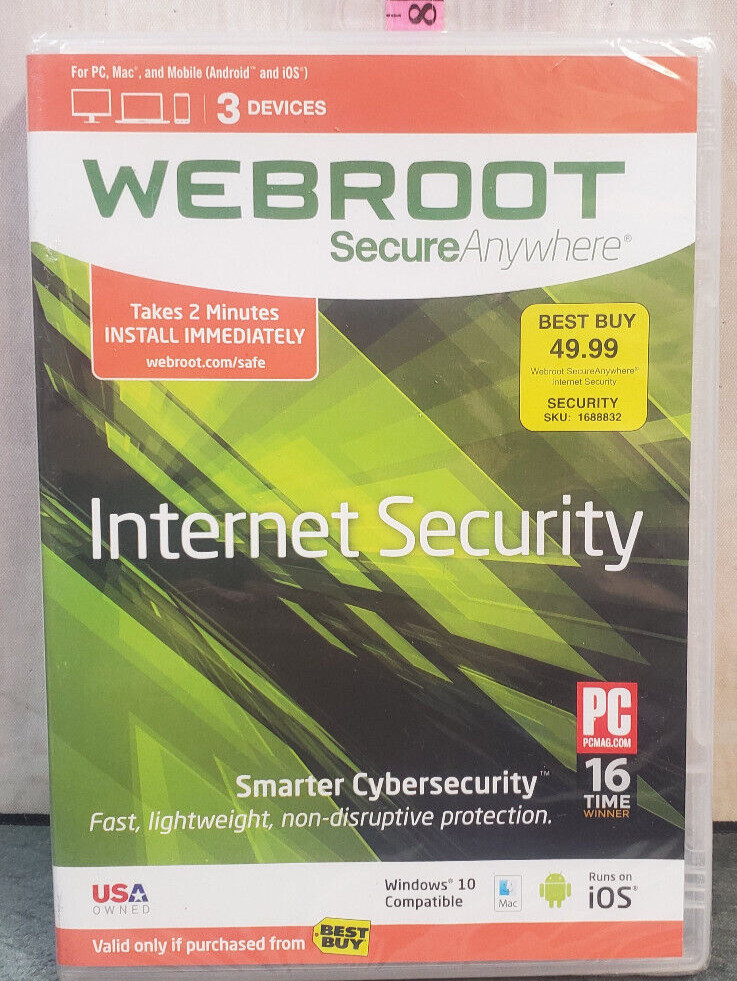 Webroot Internet Security Best buy Sealed CDROM