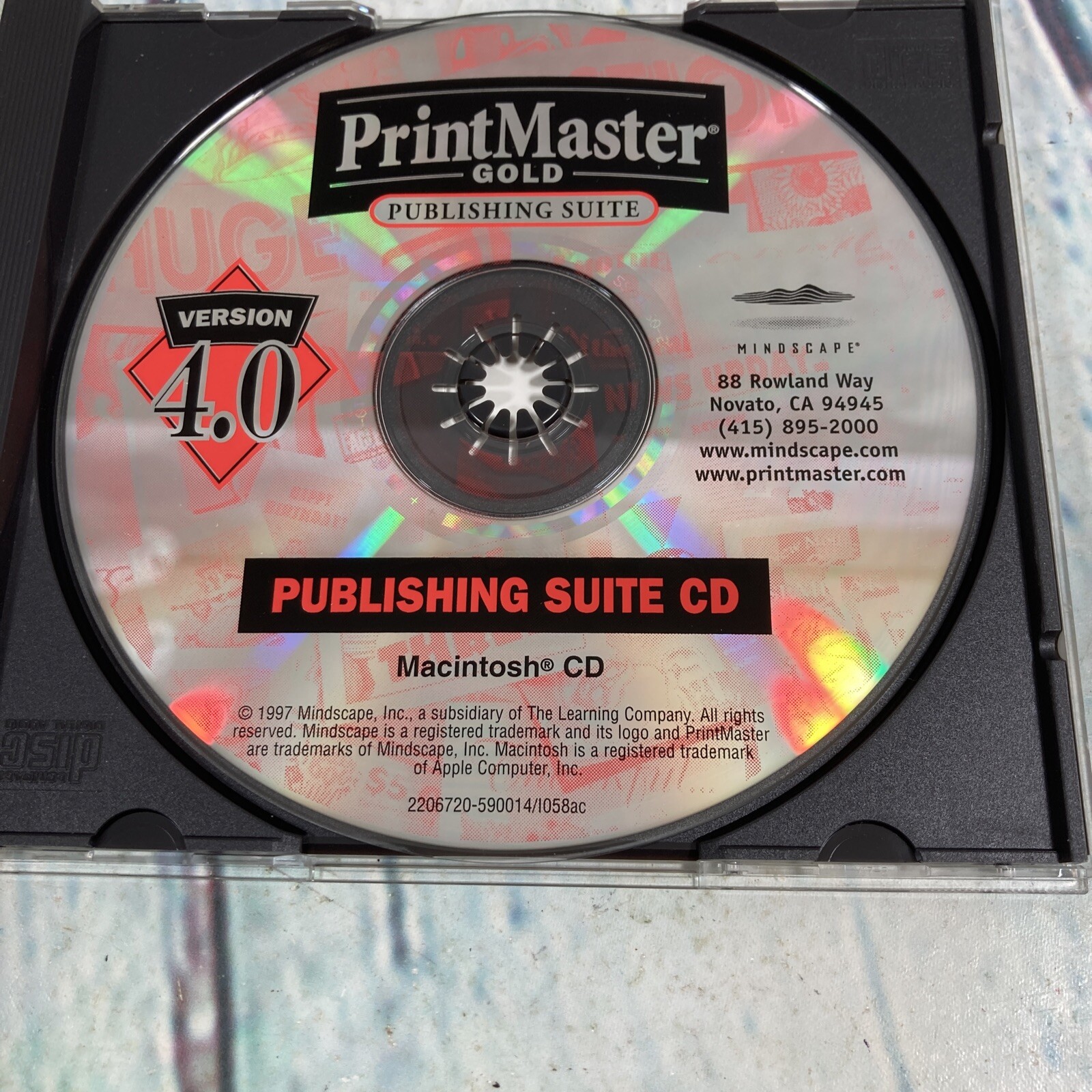 Vintage Print Master Gold Publishing Suite CD Software – For Macintosh 1997