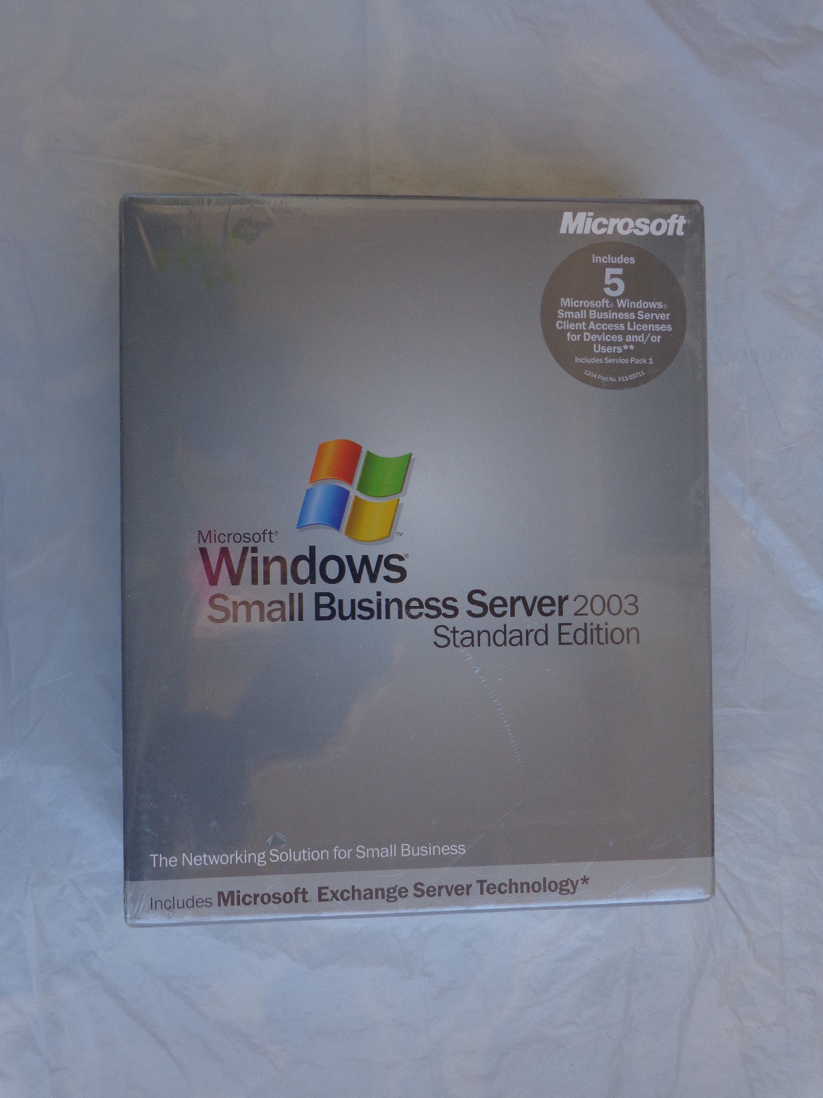 Microsoft Windows Small Business Server 2003 Standard RETAIL w’ 5 CAL (Sealed)