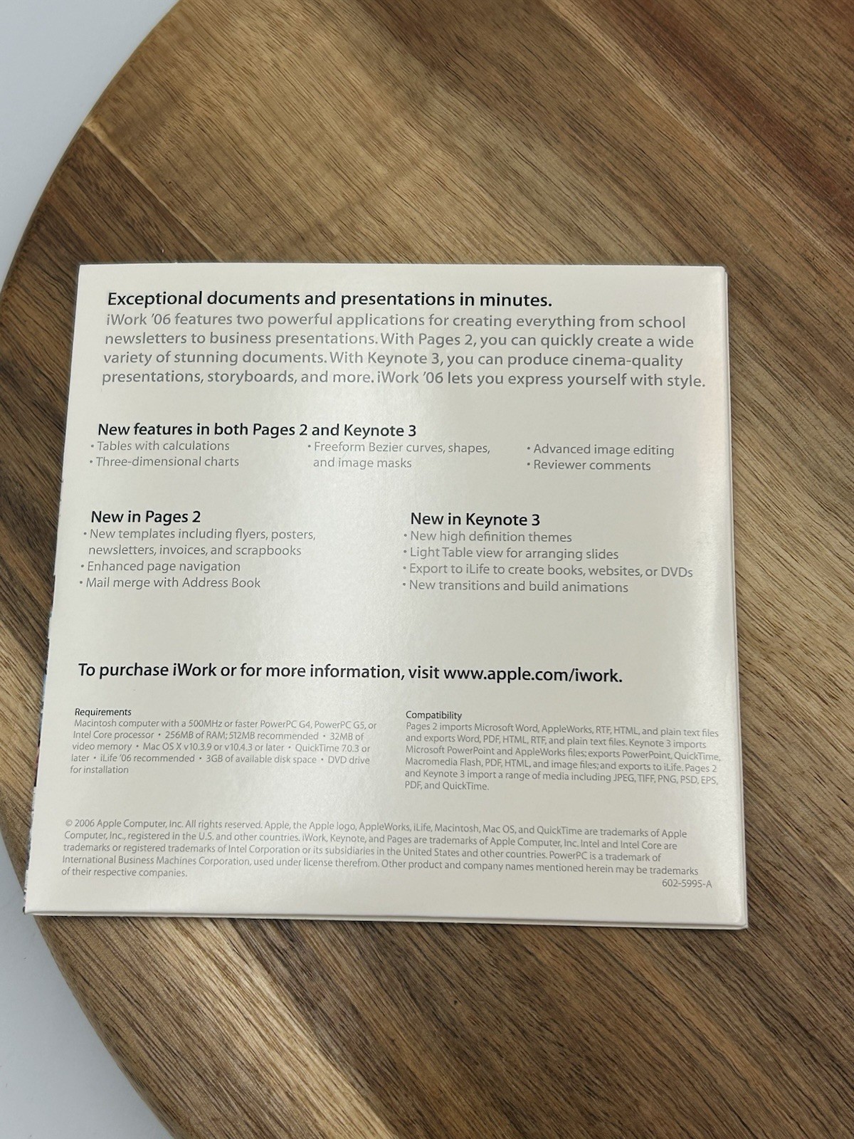 Apple Mac OS X Tiger 10.4 Retail Box OEM with iWork Trial Install Disk New Open